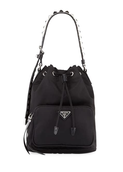 prada leopard bucket bag|Prada black nylon bucket bag.